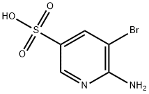 2-アミノ-3-ブロモピリジン-5-スルホン酸 化学構造式