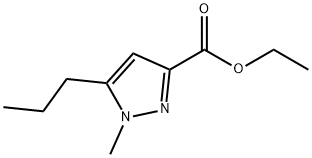 1-メチル-5-プロピル-1H-ピラゾール-3-カルボン酸エチル 化学構造式