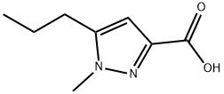 1-甲基-5-丙基-1H-吡唑-3-甲酸,247583-70-6,结构式
