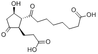 9,15-DIOXO-11ALPHA-HYDROXY-2,3,4,5-TETRANOR-PROSTAN-1,20-DIOIC ACID Struktur