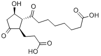 9,15-DIOXO-11ALPHA-HYDROXY-2,3,4,5-TETRANOR-PROSTAN-1,20-DIOIC ACID Structure