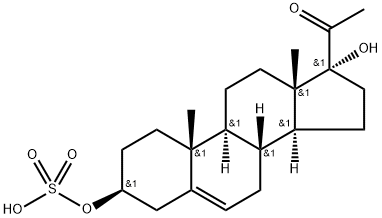 17-ヒドロキシプレグネノロン3-スルファート 化学構造式
