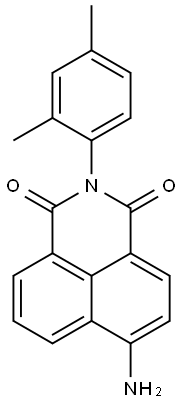 6-アミノ-2-(2,4-ジメチルフェニル)-2H-ベンゾ[de]イソキノリン-1,3-ジオン 化学構造式