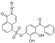 6-ジアゾ-5,6-ジヒドロ-5-オキソ-1-ナフタレンスルホン酸4-ベンゾイル-2,3-ジヒドロキシフェニル 化学構造式