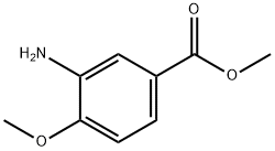 3-氨基-4-甲氧基苯甲酸甲酯, 24812-90-6, 结构式