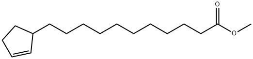 11-(2-シクロペンテニル)ウンデカン酸メチル 化学構造式