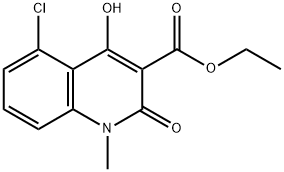 ETHYL-5-CHLORO-1,2-DIHYDRO-4-HYDROXY-1-METHYL-2-OXO-3-QUINOLINE CARBOXYLATE Struktur
