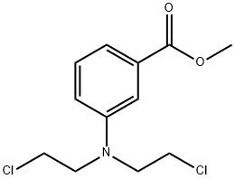 m-[Bis(2-chloroethyl)amino]benzoic acid methyl ester Structure