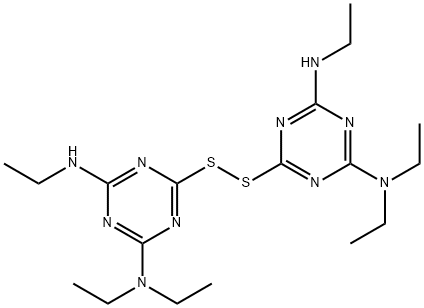 6,6'-dithiobis[N,N,N'-triethyl-1,3,5-triazine-2,4-diamine] Struktur