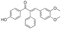 3-(3,4-dimethoxyphenyl)-1-(4-hydroxyphenyl)-2-phenyl-prop-2-en-1-one Struktur