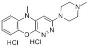 5-メチル-3-(4-メチルピペラジン-1-イル)-5H-ピリダジノ[3,4-b][1,4]ベンゾオキサジン・二塩酸塩 化学構造式