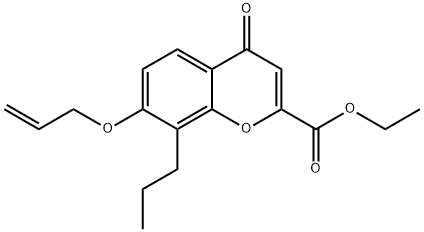 ETHYL 7-(ALLYLOXY)-4-OXO-8-PROPYL-4H-CHROMENE-2-CARBOXYLATE Struktur