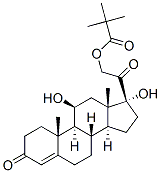 11beta,17,21-trihydroxypregn-4-ene-3,20-dione 21-pivalate Structure