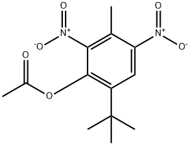 酢酸6-tert-ブチル-3-メチル-2,4-ジニトロフェニル 化学構造式