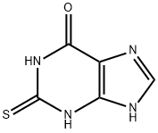 2-巯基-6-羟基嘌呤,2487-40-3,结构式