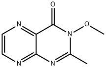 3-メトキシ-2-メチル-4(3H)-プテリジノン 化学構造式