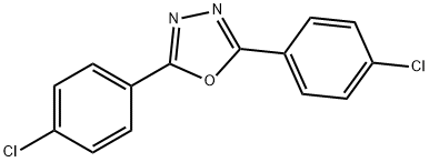 2,5-ビス(4-クロロフェニル)-1,3,4-オキサジアゾール 化学構造式