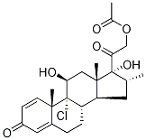 アイコメタゾン21-アセタート 化学構造式