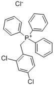 (2,4-ジクロロベンジル)フェニルホスホニウム クロリド 化学構造式