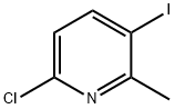 6-クロロ-3-ヨード-2-メチルピリジン 化学構造式