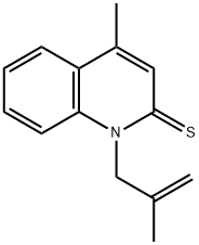Carbostyril,  4-methyl-1-(2-methylallyl)thio-  (8CI) Struktur