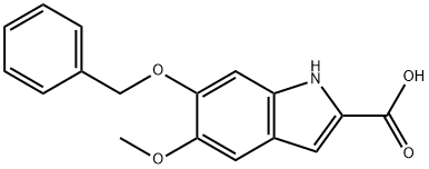 6-(苄氧基)-5-甲氧基-1H-2-吲哚甲酸,2495-92-3,结构式