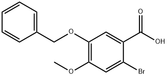 2-Bromo-4-methoxy-5-benzyloxybenzoic acid Struktur
