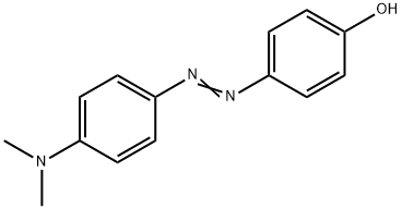 4-ヒドロキシ-4'-ジメチルアミノアゾベンゼン 化学構造式
