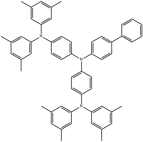 4,4'-BIS[DI(3,5-XYLYL)AMINO]-4''-PHENYLTRIPHENYLAMINE Struktur
