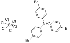 三(4-溴苯基)六氯锑酸铵 结构式