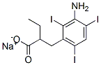 2-[(3-氨基-2,4,6-三碘苯基)甲基]丁酸钠,2497-78-1,结构式