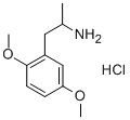 2,5-ジメトキシ-α-メチルベンゼンエタンアミン・塩酸塩 化学構造式