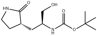 N-[(1S)-1-(HydroxyMethyl)-2-[(3S)-2-oxo-3-pyrrolidinyl]ethyl]-carbaMic Acid tert-Butyl Ester Structure
