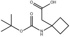 2-(1-((tert-Butoxycarbonyl)amino)cyclobutyl)acetic acid Structure