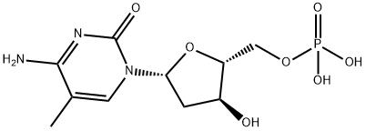 5-甲基脱氧胞苷酸,2498-41-1,结构式