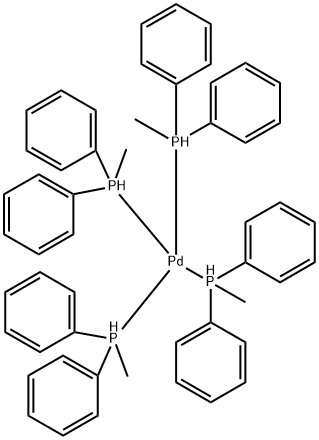TETRAKIS(METHYLDIPHENYLPHOSPHINE)PALLADIUM(0) Structure