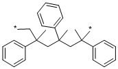 ポリ(Α-メチルスチレン) 化学構造式