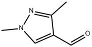 1,3-ジメチル-1H-ピラゾール-4-カルブアルデヒド 化学構造式