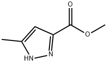 5-メチルピラゾール-3-カルボン酸メチル 化学構造式