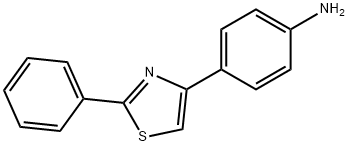 4-(2-PHENYL-THIAZOL-4-YL)-PHENYLAMINE, 25021-48-1, 结构式