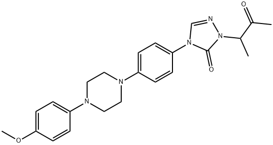 2-[2-(3-OXOBUTYL)]-4-{4-[4-(4-METHOXYPHENYL)-PIPERAZIN-1-YL]-PHENYL}-2,4-DIHYDRO-[1,2,4-TRIAZOL-3-ONE Structure
