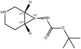 Carbamic acid, 3-azabicyclo[4.1.0]hept-7-yl-, 1,1-dimethylethyl ester, Struktur