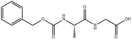 rac-N-[(R*)-2-[[ベンジルオキシカルボニル]アミノ]-1-オキソプロピル]グリシン 化学構造式