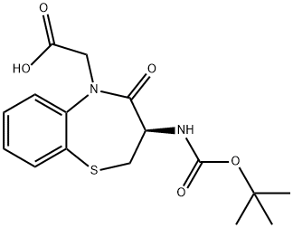 (R)-3-BOC-AMINO-5-(CARBONYLMETHYL)-2,3-DIHYDRO-1,5-BENZOTHIAZEPIN-4(5H)-ONE Structure