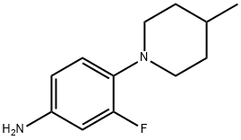 3-Fluoro-4-(4-methyl-1-piperidinyl)aniline Struktur