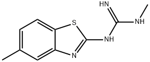 Guanidine, 1-methyl-3-(5-methyl-2-benzothiazolyl)- (8CI) Struktur