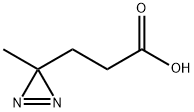3-メチル-3H-ジアジリン-3-プロピオン酸 化学構造式