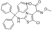 (Z)-2-(5-CHLORO-2-(TRITYLAMINO)THIAZOL-4-YL)-2-METHOXYIMINOACETIC ACID Structure