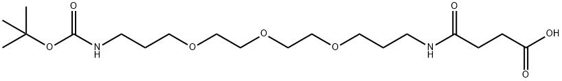 17-Oxo-6,9,12-trioxa-2,16-diazaeicosanedioic  acid  1-(1,1-dimethylethyl)ester Structure