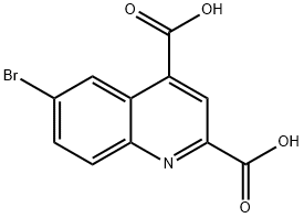 6-ブロモキノリン-2,4-二カルボン酸 化学構造式